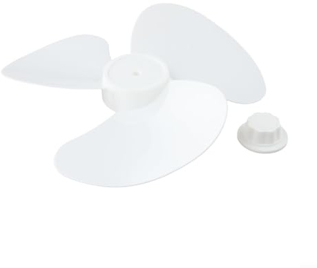 12 Inch Electric Fan Blade Replacement 3 for Leaf Plastic Pattern with 8mm Hole Table Pedestal Fans Wall Mount for Desk White Centre