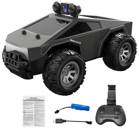 Funien 1:28 Scale RC Car with HD Camera 2.4G WiFi FPV Remote Control Off Road Vehicle APP Controlled High Speed Racing Car for Kids Adults Indoor Outdoor Play Plastic 15.5cm (Silver)