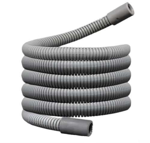 Trockner-Ablaufrohrverlängerung für Haier und für Siemens, PE+PT Schlauch mit Adapter, 10 mm Innendurchmesser, auslaufsicherer Wäsche-Ablaufschlauch (2 m)