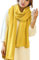 Cheerlife Damen Strickschal Lang XXL Warme Grobstrick Schal Oversize Herbst Winter 220cm x 60cm Gelb