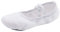 Acfoda Leinwand Ballettschuhe Mädchen mit Geteilter Ledersohle Flache Verstellbar Ballett Schläppchen Kinder Leicht Weich Ballerinas Tanz Gymnastik Schuhe Weiß Gr.36