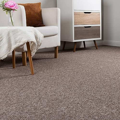 Steffensmeier Schlingen Teppichboden Meddon XL Meterware | Auslegware für Flur Büro | 1m 2m 3m 4m 5m breit! | Sand, Größe: 300x300 cm