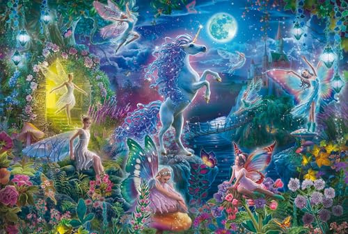 Schmidt Spiele 56576 Das Märchen vom Einhorn, 150 Teile Kinderpuzzle aus Graspappe, Sonstige