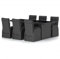vidaXL Gartenmöbel 7-TLG. mit Auflagen Gartengarnitur Gartenset Sitzgruppe Sitzgarnitur Tisch Stühle Gartentisch Gartensessel Poly Rattan Schwarz
