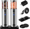 PRIME, Electric Salt and Pepper Grinder Set, 2 Mills, Rechargeable, with Charging Base, USB Cable, Power Adapter, Automatic Tact Switch Operation, Adjustable Coarseness, Stainless Steel (Ver. 2.2)