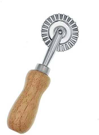 1.57 Pastry Wheel Cutter，Kitchen Gadget Features Ravioli Crimper Cutter Wheel for Home and Kitchen Use