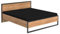 Froschkönig24 Detroit Futonbett Bett 160 x 200 cm (BxT) Plankeneiche/Schwarz