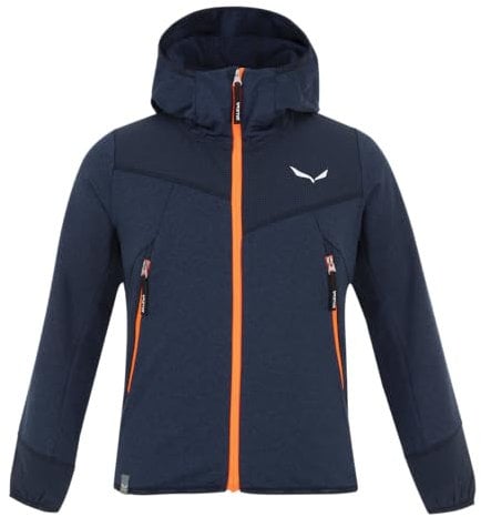 Salewa Unisex Agner Melange Pl K Fz Hdy Hoodie, Navy Blazer Melange/4570, 164 EU
