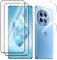 Rojeuinn [4 Pack] Protector de Pantalla para Oneplus 12R,[2 Pack] Cristal Vidrio Templado y [2 Pack] Protector de Lente de Cámara,Anti-Arañazos-dureza 9H Cristal Templado