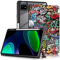 Yiernuo Custodia per Xiaomi Mi Pad 6/Mi Pad 6 Pro 11 Pollici Tablet,Traslucido Cover con Funzione Supporto e Auto Sveglia/Sonno,Graffiti