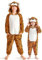 BesserBay Kinder Schlafoverall Einteiler Overall Warm Fleece Hausanzug Mädchen Jungen Jumpsuit Tiger Gelb 3-4 Jahre