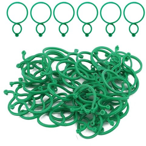 HFMYGS 200 Stück Pflanzen Klammern Befestigung, Gartenpflanze Clips, Pflanzenklammern, Kunststoff Kletterpflanzen Clips, Plant Clips Rankhilfen, Pflanzenclips zur Unterstützung für Pflanzen Sicherung