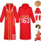 bbganlian Anime One Piece Egghead Island Monkey D Luffy Cosplay Costume Tenue Jeu de rôle Rouge Uniforme Ensemble Complet Halloween Fête Carnaval Habiller avec Chapeau pour Hommes (XL)