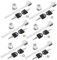 SHINEOFI 6Pièces Serrure à Cliquet Pour Porte Coulissante Verre Clé Sécurisée Pour Vitrines Et Expositions Design Élégant Et Installation Facile