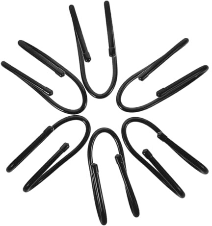Alasum Mehrzweck Zaunhaken Platzsparend und Langlebig 6 Stück aus Schwarzem Kunststoff für Poolzubehör und Brushes für Schwimmbäder und Haushalte