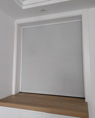 ZIMGOD Concertina Door Retractable Cabinet Door for Small Closet/Doorway, Kitchen Cupboard Folding Door, Wardrobe Sliding Partition Door, Pantry Room Divider Door(85x90cm/33.5x35.4)
