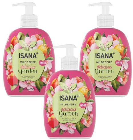 3x Flüssige Seife Flüssigseife Delicious Garden| 3x 500ml | Handseife im Spender