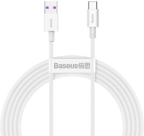 Baseus Superior, Lade- & Datenübertragungskabel, Weiß, 2 m, 66 W, USB Type A & USB Type C, Schnellladung