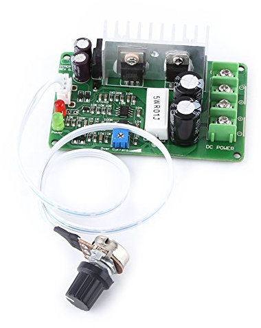 DC PWM Motorregler 12V 24V 36V 15A 400W Drehzahlregler mit Überstromschutz | Motorgeschwindigkeitsregler für Elektrofahrzeuge Modellbau | Überlastschutz + Drehrichtungsumkehr + 40cm Potentiometer