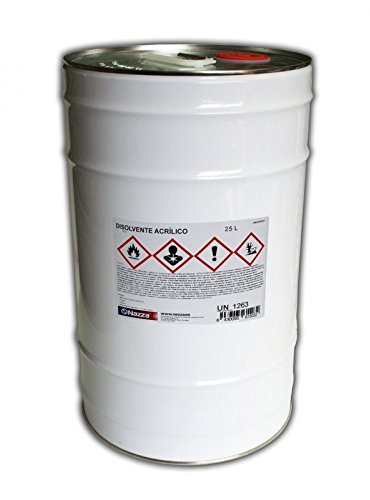 Disolvente Acrílico Nazza | Especialmente adecuado para pinturas acrílicas, transparentes y de señalización | Envase Metálico de 25 Litros