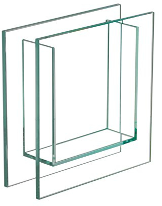 Royal Imports Flower Glass Vase Decorative Centerpiece for Home or Wedding by - Flat Square Clear Trim Plate Glass - (8 W, 2 D Opening) 8 Tall
