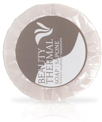 Present-More Seife 25gr Beauty Thermal - Handseife 250 Stücke für Hotels und B&B | Allergenfreie Handseife mit Duftnote Orange und Zimt