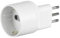 Electraline 71020 Adattatore Disassata Salvaspazio da Schuko a Spina Piccola Italiana 10A, Bianco, Confezione da 1