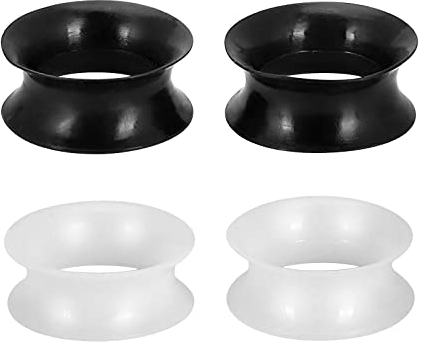 Longbeauty 2 Paare Extra Weiche Silikon Flesh Tunnel Plug Double Flared 3-25mm (Stil A, 16MM)
