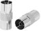 Coupleur coaxial aérien TV PAL RF Femelle vers Femelle - Lot de 2 - pour KY/SkyHD, Virgin,TV, VHS ou lecteurs DVD avec coupleurs. (Lot de 2)