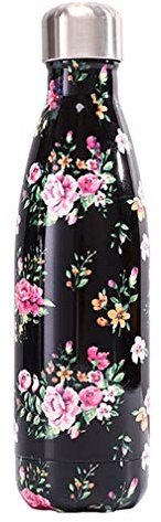 YiyiLai Cup Isolation 500ML 304 Acier Inoxydable Bouteille d'eau Isotherme Fleur: D