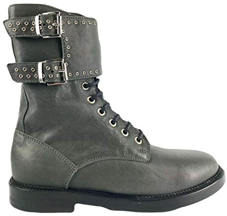 Lemaré Stiefeletten aus Leder, Grau, Grau - grau - Größe: 37 EU