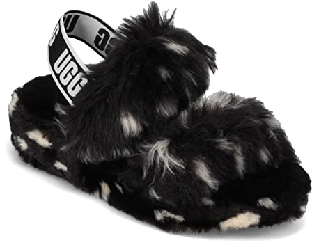 UGG Women's Oh Yeah Spots Slipper, Black, 3 UK