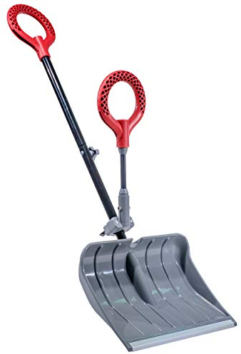 Radius Garden 90111 Schneeschaufel, 45,7 cm, Poly-Material, leicht, mit rückensparendem Vordergriff, Grau