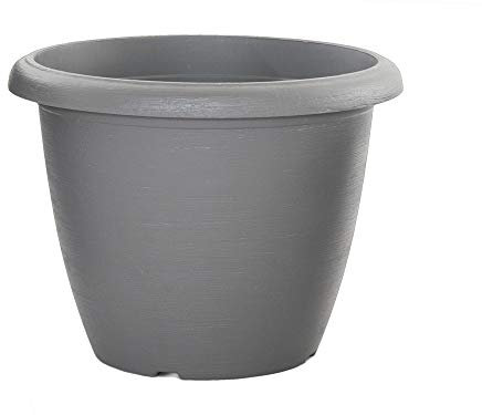 Woodlodge Eco Pot - Grey Plastic Plant Pot/ Flower Pot - 35cm Diameter
