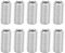 Fafeicy 10 Stück 20mm Reparaturmutter, 303 Edelstahl Gewindeverlängerung Reduzierhülse Umbausatz, M6 X 1,0 Innengewinde und M10 X 1,5 Außengewinde