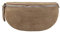 Made in Italy OBC Damen Leder Tasche Gürteltasche Crossbody Hüfttasche Bauchtasche Hüfttasche Umhängetasche Cross-Over Bodybag Schultertasche Handytasche Geldtasche (Taupe (Wildleder))