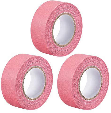 sourcing map Lot de 3 rouleaux de ruban de masquage Rose 25 mm x 20 m