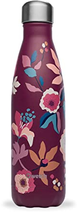 QWETCH - Trinkflasche Originals Edelstahl Isolierflasche 500ml Pflaume - Thermosflasche 24h Kalt & 12h Heiß - Auslaufsicher, BPA-frei, Wiederverwendbar - Perfekt für Sport, Reisen, Büro & Wandern