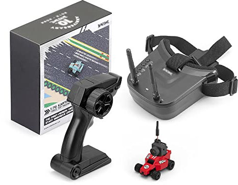 QAQQVQ Remote Control Car With Camera & FPV Glasses, 2.4Ghz 1/76 Scale Mini Kart RC Car Remote Control Truck Monster Trucks For Adult Boys Kids