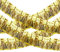 4 Stück schillernde Fransenvorhänge, Metallic-Folien-Fransen-Girlande, glänzende Quaste, Folie, Schwimmerparade, Dekorationen für Anhänger, Auto, Abschlussfeier, Heimkehr, Indoor, Party (Gold)