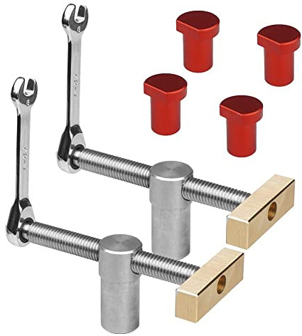 Hopbucan Holzbearbeitungs-Bank-Hundeklemmen mit Bank-Hundestopp-Sets, Clip-Klemmbefestigung, Schraubstock, Tischlerwerkzeuge (19 Mm) C