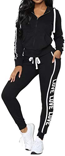 callmo Jogging suit women's winter set, women's velour tracksuit, cuddly leisure suit, 2-piece jogging suit, velvet soft jacket and trousers with pocket