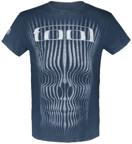 Tool Grid Skull Männer T-Shirt blau Band-Merch, Bands