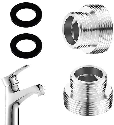 4 Piezas Adaptador Grifo Ducha, M18 a M22 Adaptador Roscado, Adaptador para Grifo Universal,para Adaptador de Grifo Purificador de Agua