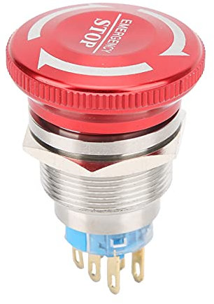 Not-Aus-Schalter, IP65 3/6-polig, 22 Mm, 5 A/250 V, Wasserdichter Roter Druckknopf Für Den Steuerkreis(6 PIN)