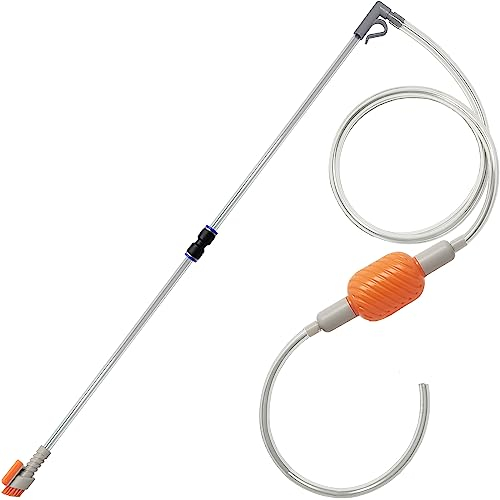 AREPK Siphon Compact pour Aquarium, aspirateur et changeur d'eau avec Brosse de Nettoyage Parfait pour Changer et Nettoyer simultanément l'eau dans Les Petits Aquariums, Nettoyage du Gravier et du