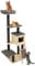 GYMAX Wooden Cat Tree, Tall Indoor Plush Cat Tower with Private Condo and Full Sisal Posts, Modern Kitten Activity Center for Climbing, Scratching & Sleeping (Grey, 60 x 48 x 175 cm)