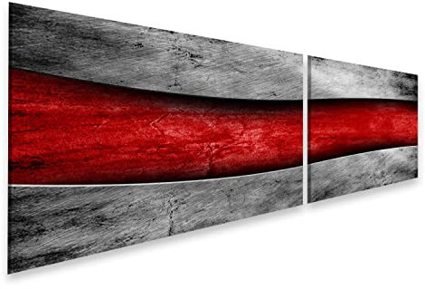 islandburner Bild auf Leinwand Grunge Metall Vorlage Auf Rotem Hintergrund Bilder Wandbilder Poster