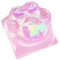 Elacgap Drip Glue Keycap Cute Cat Claw Novelty Backlight Keycaps DIY ESC Keycap Replacement for Cherry MX Mechanical Keyboard (Pink Sequins)