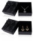 Nideen 2 Stück Schmuck Geschenkbox, 7,5 x 7,5 x 3,5 cm Klein Mit Deckel für Ohrringe, Halsketten - für Frauen (Schwarz)
